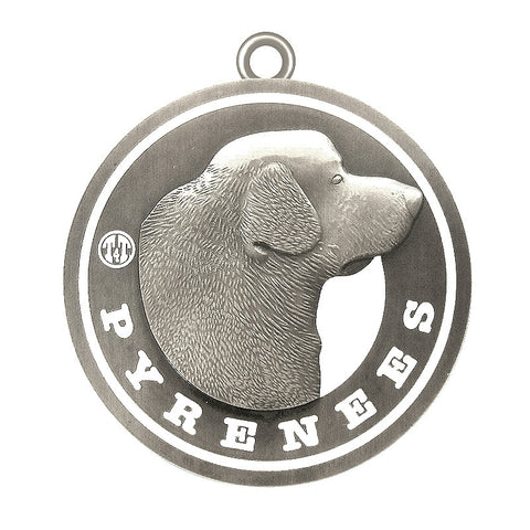 Pyranees Dog Id Tag Antique Silver Finish - Tags4Tails