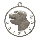 Griffon Dog Id Tag Antique Silver Finish - Tags4Tails