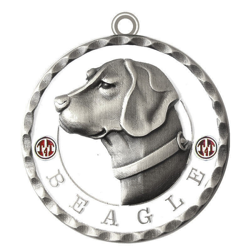 Beagle Dog Id Tag Antique Silver Finish - Tags4Tails