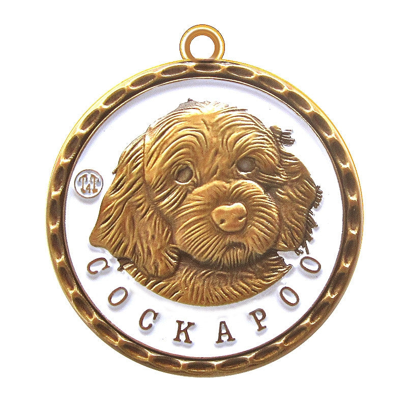 Cockapoo Id Tag Antique Gold Finish - Tags4Tails
